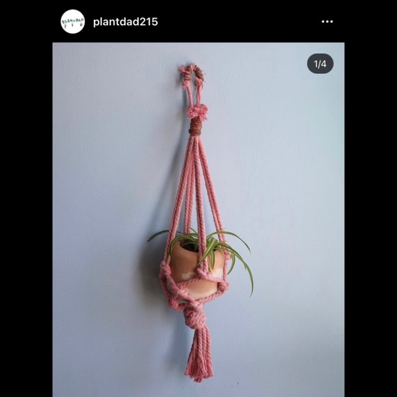 Hand-dyed macrame plant hanger (doesn’t come with pot) - Picture 2 of 2